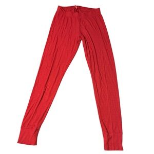 SKIMS Red Ribbed Leggings Women’s Size Medium Casual Loungewear Thermals